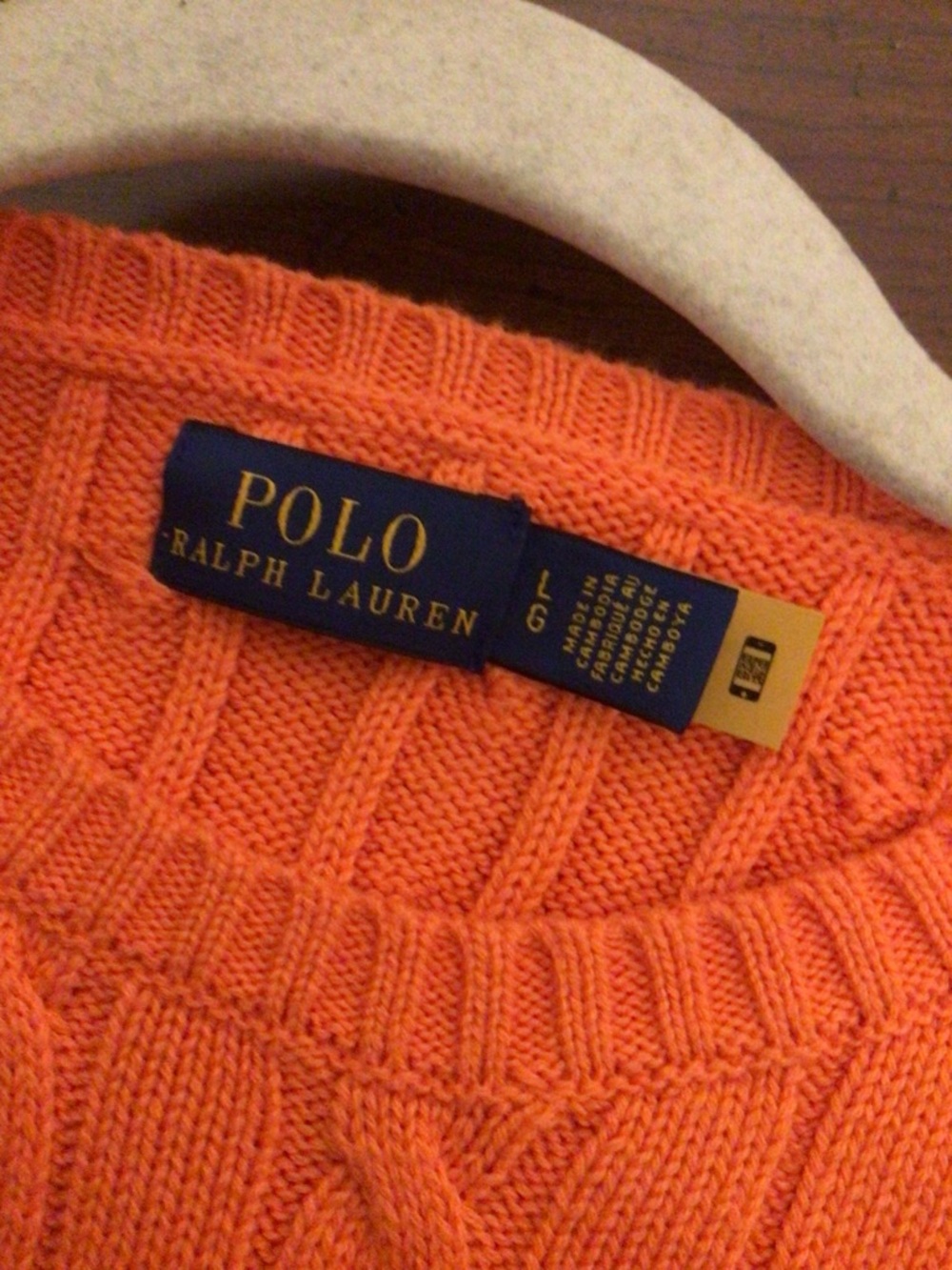 Polo Ralph Lauren cotton cable knit sweater SZ L sporty ,golf ,polo - Picture 5 of 9